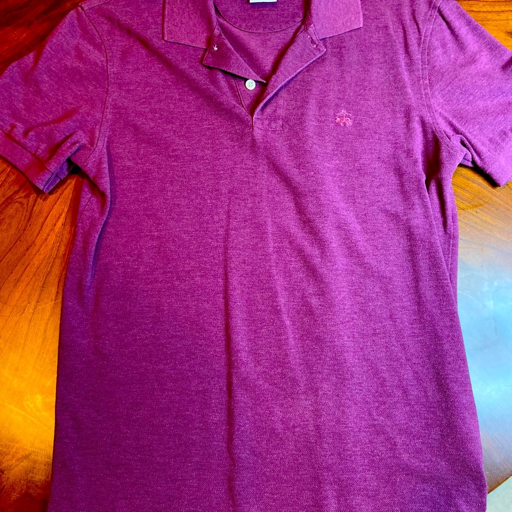 Brooks Brothers Slim Fit Purple Polo Shirt - Medium.